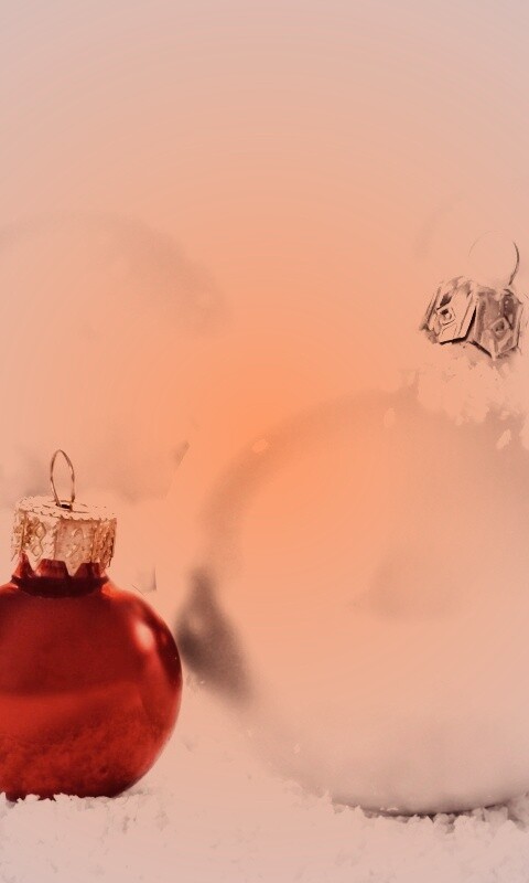 Красно-белые игрушки  обои