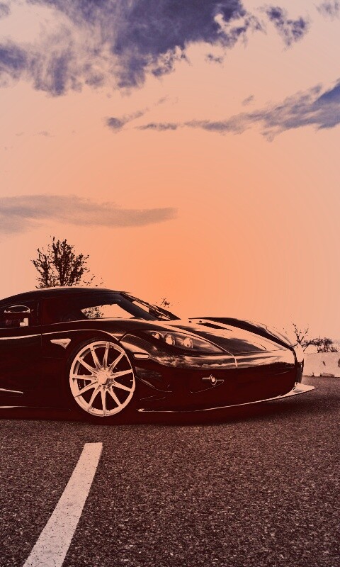 Черный кёнигсег обои