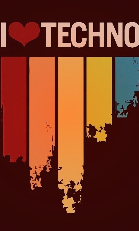 Я люблю техно обои