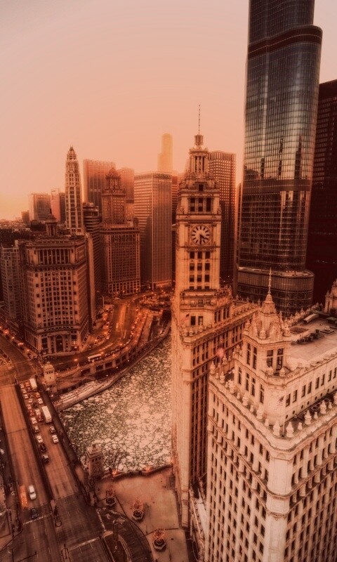 Вид на город обои