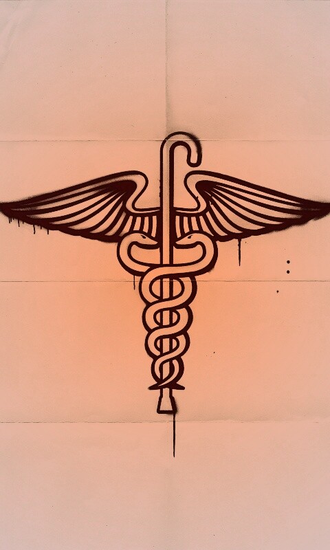 Змеи на трости — граффити обои