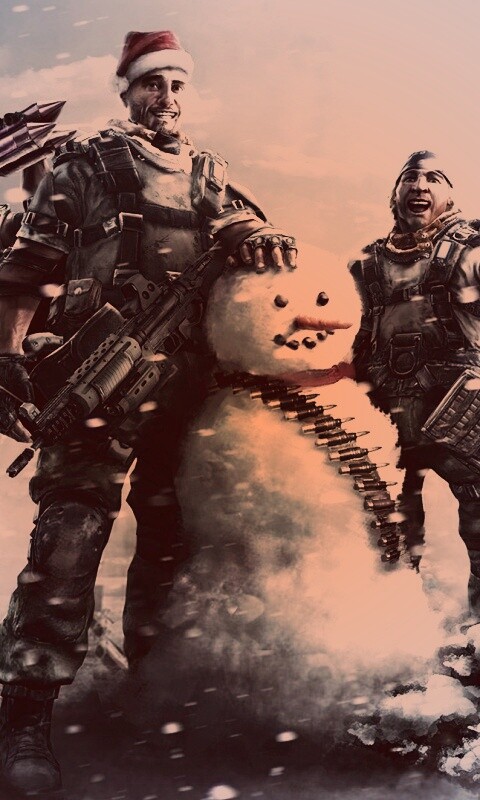 Новый год в шутере обои