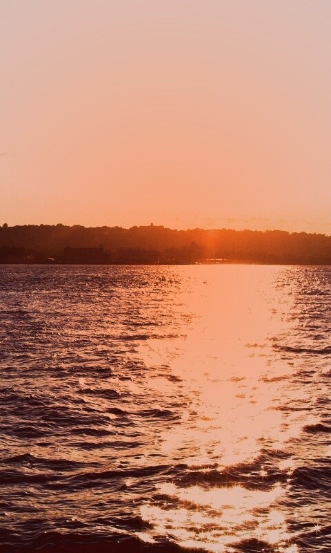 Красивое закатное озеро обои