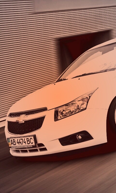 Chevrolet Круз белый седан обои