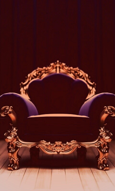 Королевское синее кресло обои