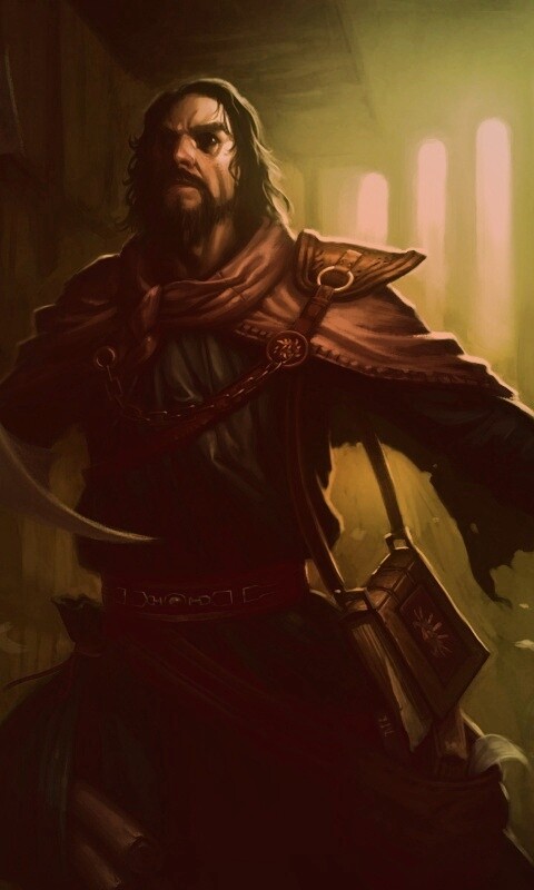 Маг в библиотеке обои