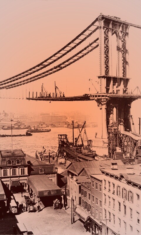 Постройка моста обои