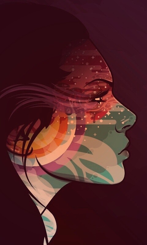 Профиль девушки обои