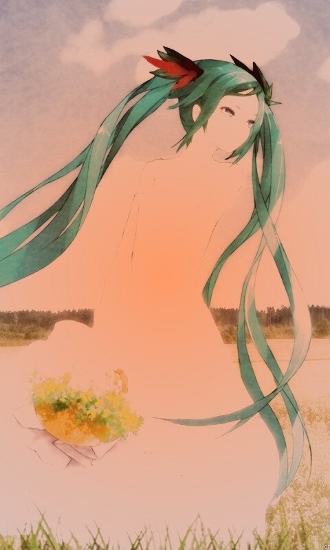 Хатсуне в поле обои