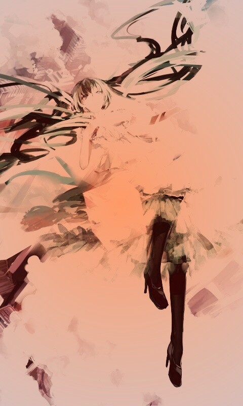 Hatsune Miku в небе обои