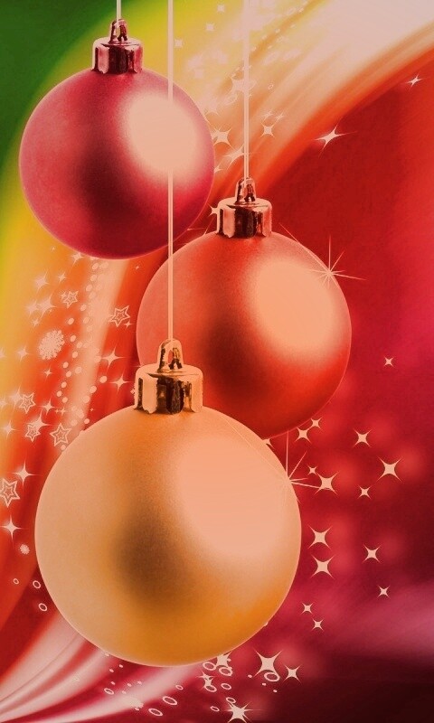 Яркие новогодние игрушки обои