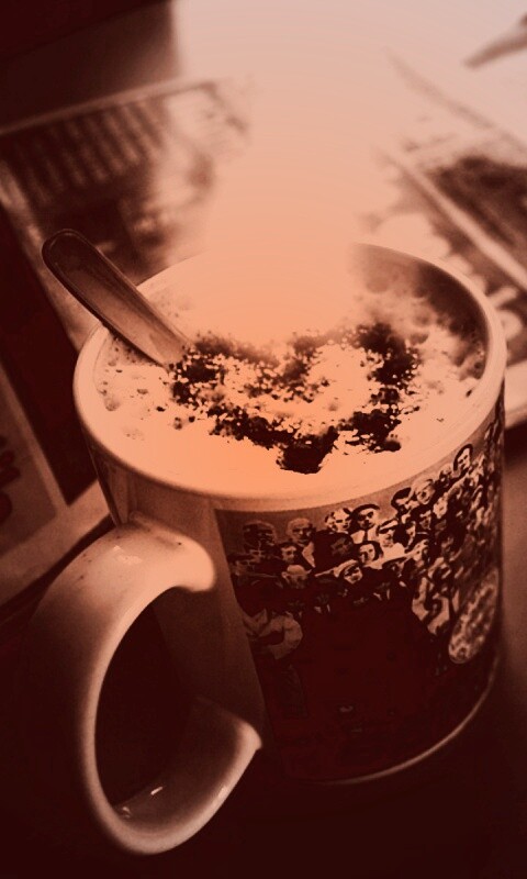 Капучино и свежая пресса обои