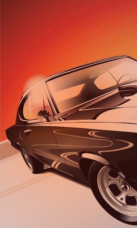 Векторный мускулкар обои