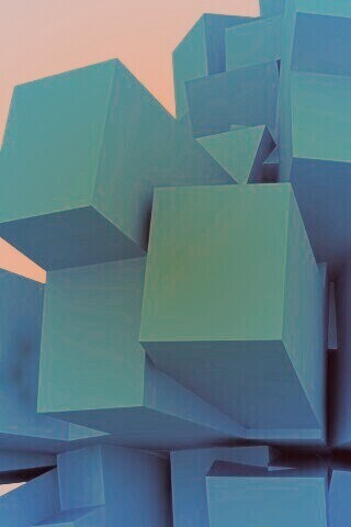 Синие кубы обои