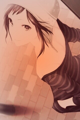 Девушка с гитарным чехлом обои