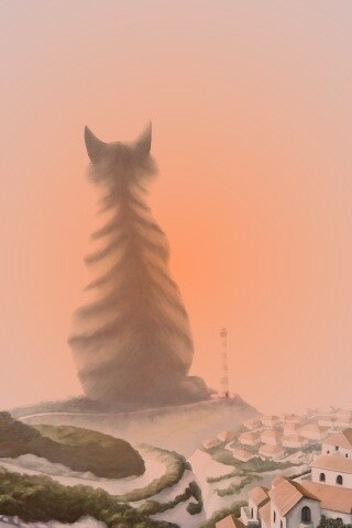 Кот-гигант обои