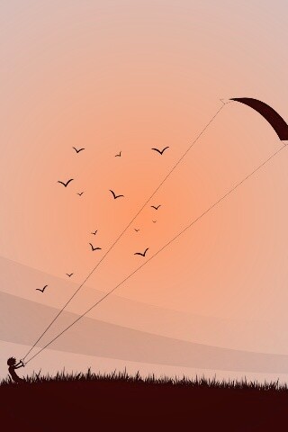 Запуск воздушного змея обои