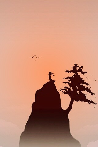 Одна на вершине обои