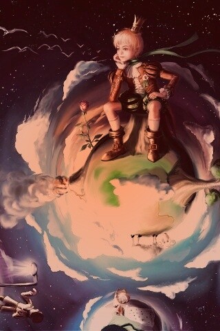 Арт на сказку Маленький Принц обои