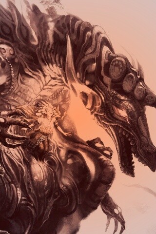 Демон похищающий девушку обои