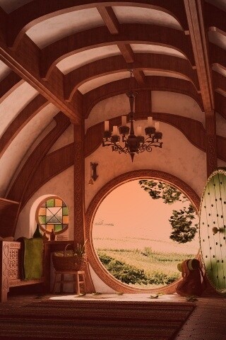 Дом хоббитов обои