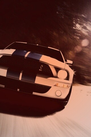 Форд Шелби с синими полосками обои