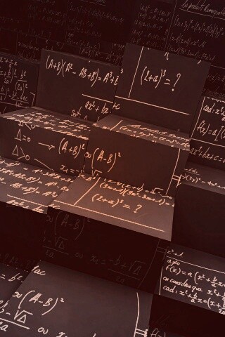 Черные кубы в уравнениях обои