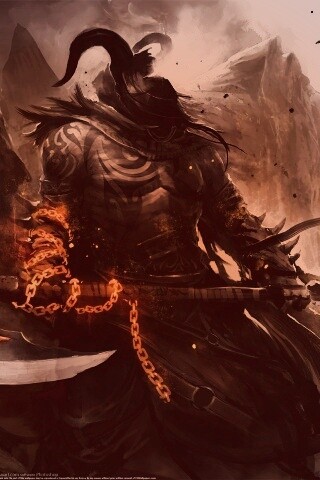 Демон с топором обои