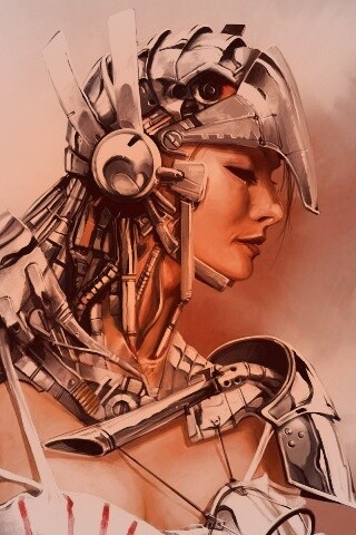 Девушка в силовой броне обои