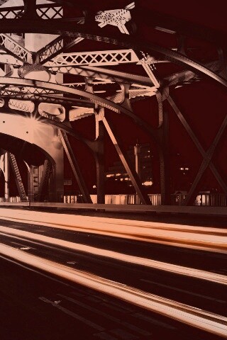 Движение на мосту обои