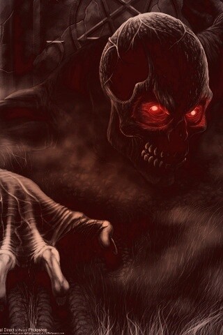 Черный труп вылезает из могилы обои