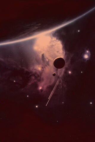 Комета пролетает мимо планеты обои