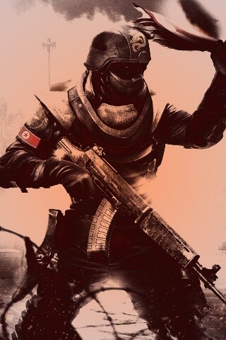 Китайский солдат жжет американский флаг обои