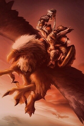 Грифоний всадник обои