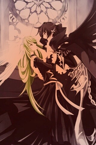 Танец под витражом обои