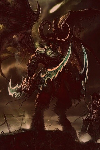 Иллидан с клинками обои