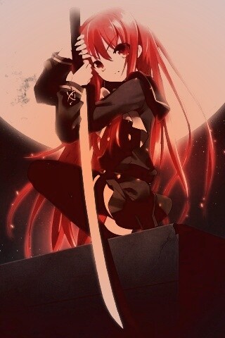 Девочка с катаной обои