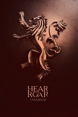 Металлический герб дома Ланнистеров обои