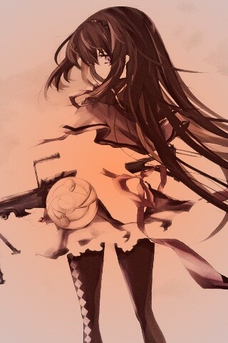 Девушка с автоматом обои