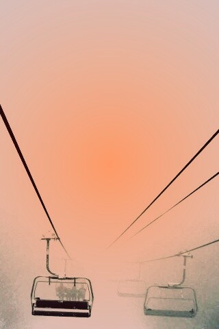 Канатная дорога в зиму обои