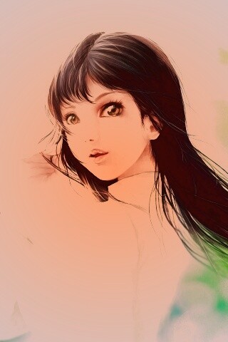 Девушка вполоборота обои