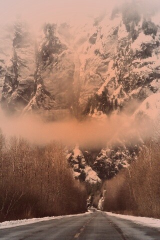 Дорога к скале обои