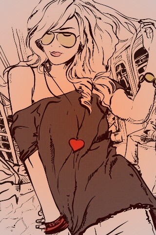 Стильная девушка в метро обои