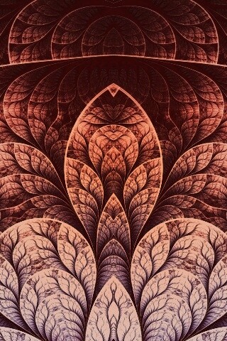 Фрактальные листья обои