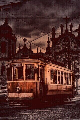 Старинный трамвай обои