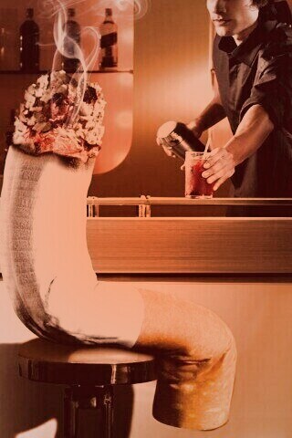 Сигарета в баре обои