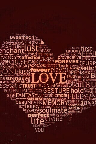 Слова любви обои