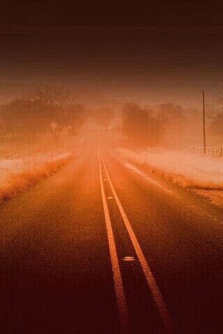 Туманная дорога обои