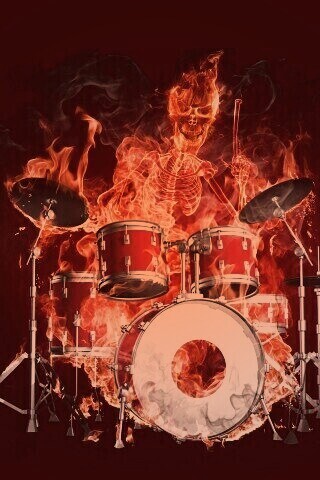 Огненный барабанщик обои