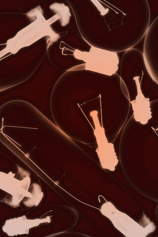 Лампочки под рентгеном обои